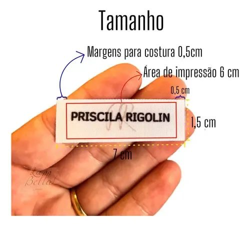 Etiqueta de Tecido 1,5 x 6 cm galeria 3