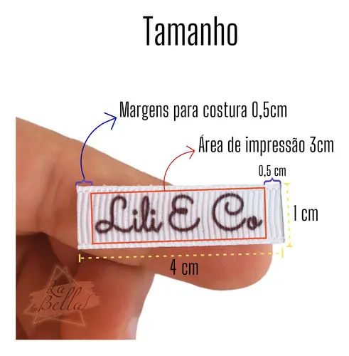 Etiqueta de Tecido 1 x 3 cm galeria 3