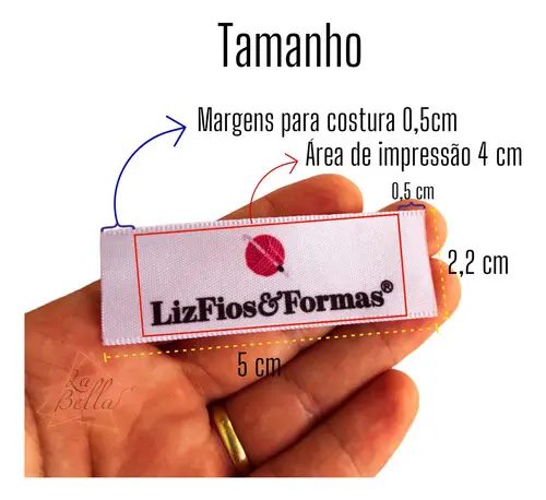 Etiqueta de Tecido 2,2 x 4 cm galeria 3