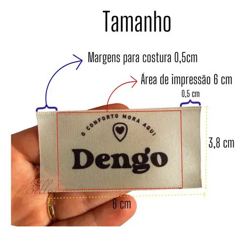 Etiqueta de Tecido 3,8 x 6 cm galeria 1