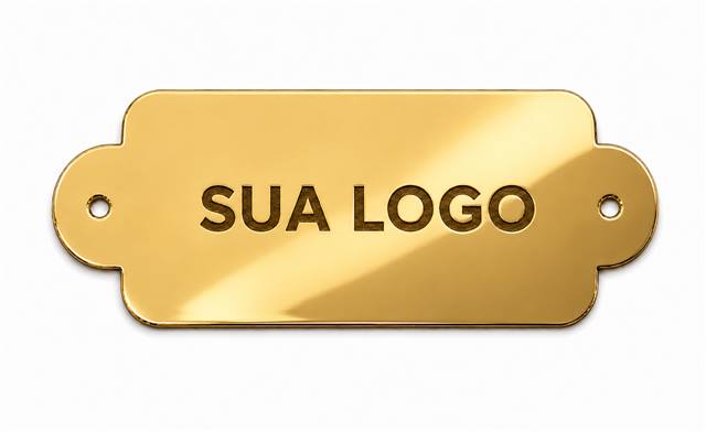 Formato Acrílico 02 Dourado - 1,5 x 4 cm ou 2 x 4 cm